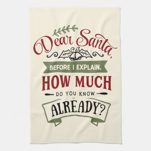 Linge De Cuisine Cher Père Noël, avant d'expliquer la citation amus (Vertical)