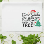 Linge De Cuisine Cher Père Noël Laissez simplement votre carte de c (Plié)