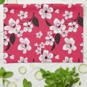 LINGE DE CUISINE CHERRY BLOSSOM - SAKURA (ROUGE) (Plié)