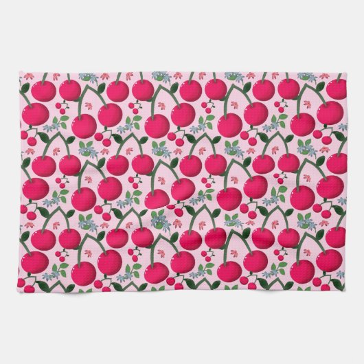 Linge De Cuisine Cherry pattern  (Horizontal)