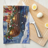 Linge De Cuisine Chesapeake Bay Retriever Christmas Boat Holiday (Quart Plié)