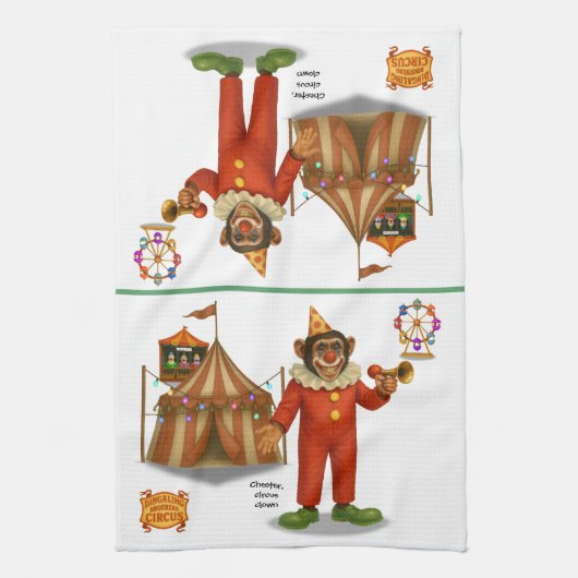 Linge De Cuisine Chester, clown de cirque (Vertical)