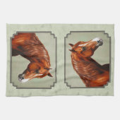Linge De Cuisine Chestnut Morgan Cheval Sage Vert (Horizontal)
