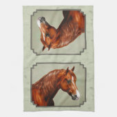 Linge De Cuisine Chestnut Morgan Cheval Sage Vert (Vertical)