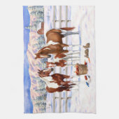 Linge De Cuisine Chestnut Pinto Sorrel Peinture Quarter Chevaux Dan (Vertical)