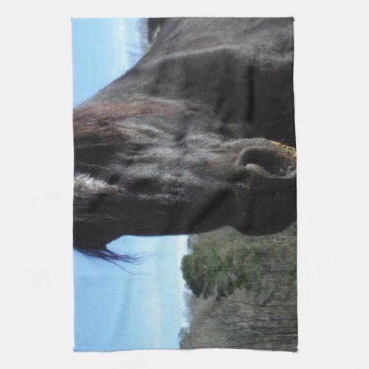 Linge De Cuisine Cheval à bascule noir secouru (Vertical)