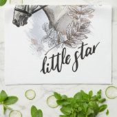 Linge De Cuisine Cheval à main avec tablier plante (Plié)