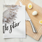 Linge De Cuisine Cheval à main avec tablier plante (Quart Plié)