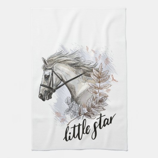 Linge De Cuisine Cheval à main avec tablier plante (Vertical)