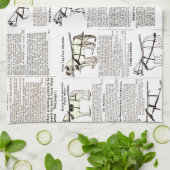 Linge De Cuisine Cheval Antique Publicité Journal Art (Plié)