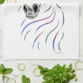 Linge De Cuisine Cheval arabe élégant (Plié)