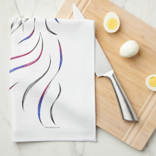 Linge De Cuisine Cheval arabe élégant (Quart Plié)