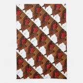 Linge De Cuisine Cheval avec Bow rouge (Vertical)