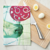 Linge De Cuisine Cheval Blanc Coeur Rouge Saint Valentin (Quart Plié)