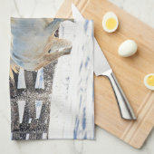 Linge De Cuisine Cheval blanc galopant (Quart Plié)