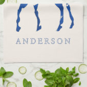 Linge De Cuisine Cheval Bleu Peinture Moderne Equestre Décor Maison (Plié)