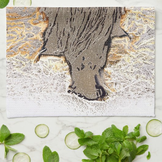 LINGE DE CUISINE CHEVAL BROWN (Plié)