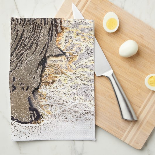 LINGE DE CUISINE CHEVAL BROWN (Quart Plié)