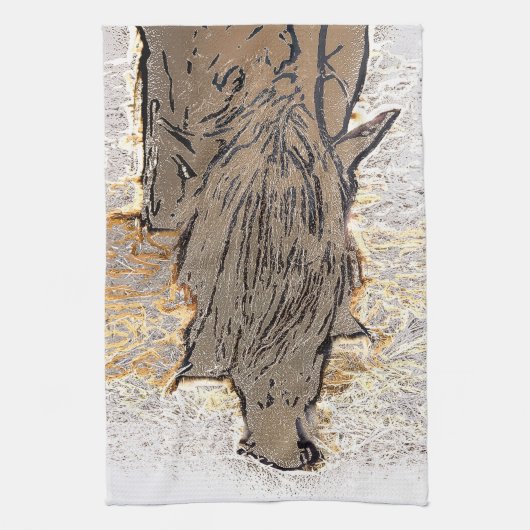 LINGE DE CUISINE CHEVAL BROWN (Vertical)