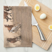 Linge De Cuisine Cheval dans l'automne II (Quart Plié)