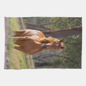 Linge De Cuisine Cheval dans les bois (Horizontal)