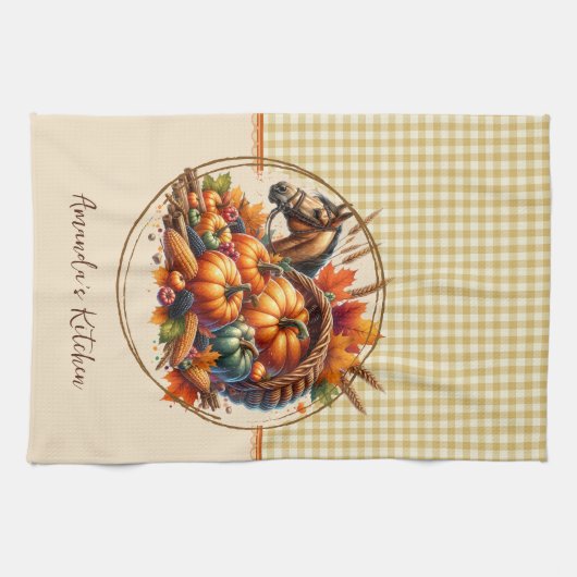 Linge De Cuisine Cheval d'automne (Horizontal)