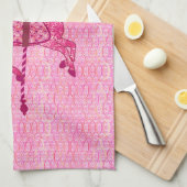 Linge De Cuisine Cheval de carrousel - Fuchsia rose (Quart Plié)