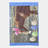 Linge De Cuisine Cheval de châtaignes de Pâques (Vertical)