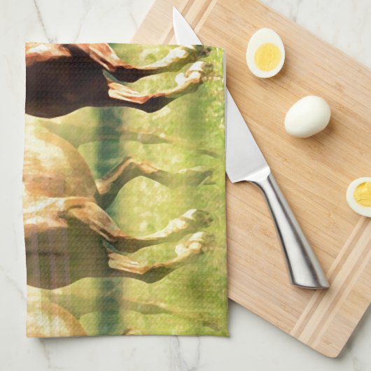 Linge De Cuisine Cheval de course (Quart Plié)