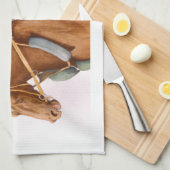 Linge De Cuisine Cheval de course et Jockey (Quart Plié)