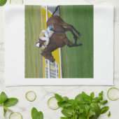 Linge De Cuisine cheval de course, sport de course (Plié)