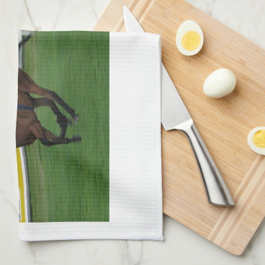 Linge De Cuisine cheval de course, sport de course (Quart Plié)