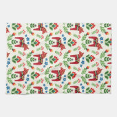 Linge De Cuisine Cheval de Dala suédois Rouge (Horizontal)