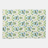 Linge De Cuisine Cheval de Dala suédois Turquoise (Horizontal)