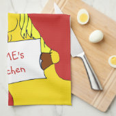 Linge De Cuisine Cheval de dessin mignon avec message (Quart Plié)