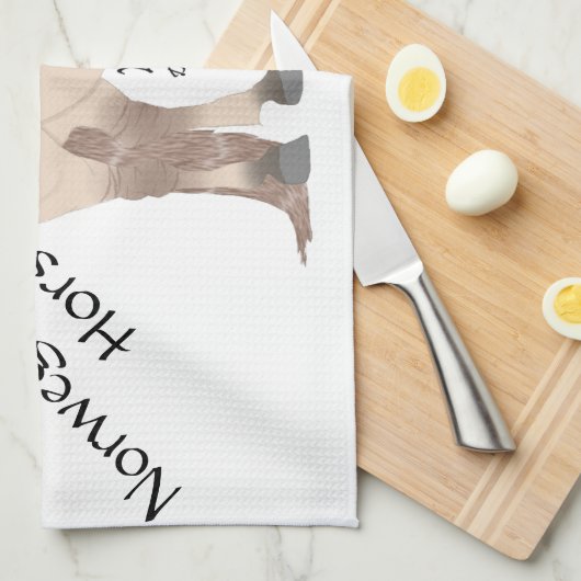 Linge De Cuisine Cheval de fjord (Quart Plié)