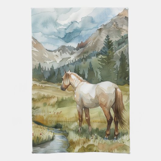 Linge De Cuisine Cheval de montagne (Vertical)