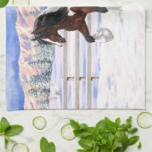 Linge De Cuisine Cheval de Tinker Tinker Gypsy Vanner Brown Pinto (Plié)