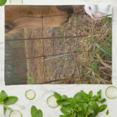 Linge De Cuisine cheval et fleur de printemps Bunny (Plié)