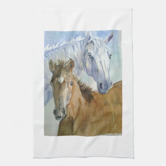 Linge De Cuisine Cheval et poney (Vertical)