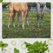 Linge De Cuisine Cheval Gris Dappel Mare Palomino Foie (Plié)