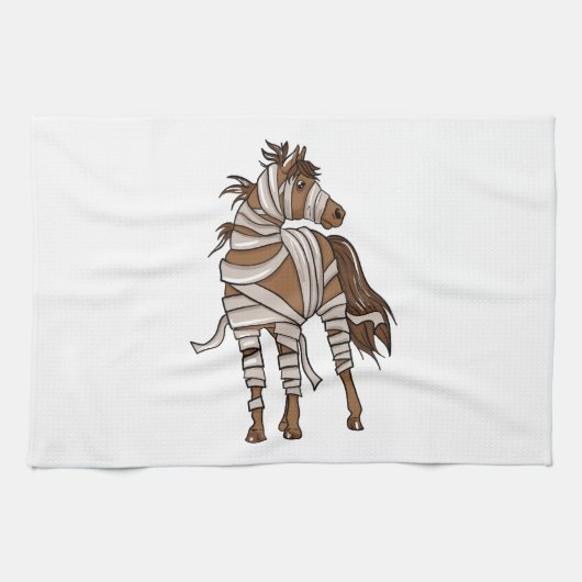 Linge De Cuisine Cheval Halloween (Horizontal)