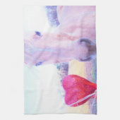 Linge De Cuisine Cheval jaune et Coeur rouge (Vertical)