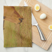 Linge De Cuisine Cheval Jaune, Lapin De Printemps (Quart Plié)