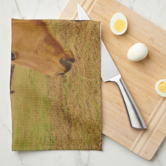 Linge De Cuisine Cheval Jaune, Lapin De Printemps (Quart Plié)