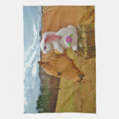 Linge De Cuisine Cheval Jaune, Lapin De Printemps (Vertical)