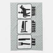 Linge De Cuisine Cheval Les cavaliers mangent Dormir Marcher un Che (Vertical)