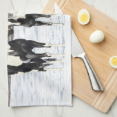 Linge De Cuisine Cheval Pinto Quarter Noir Chevaux Paint Chevaux Da (Quart Plié)