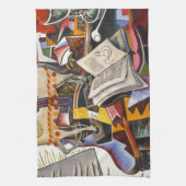 Linge De Cuisine Cheval Pipe Fleur rouge par Joan Miro (Vertical)