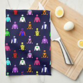 Linge De Cuisine Cheval Racing Jockey Soies (Quart Plié)